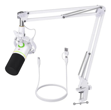 Maono PD200X Micrófono Pc Gamer Rgb Dinamico Usb/xlr Podcast Color Blanco