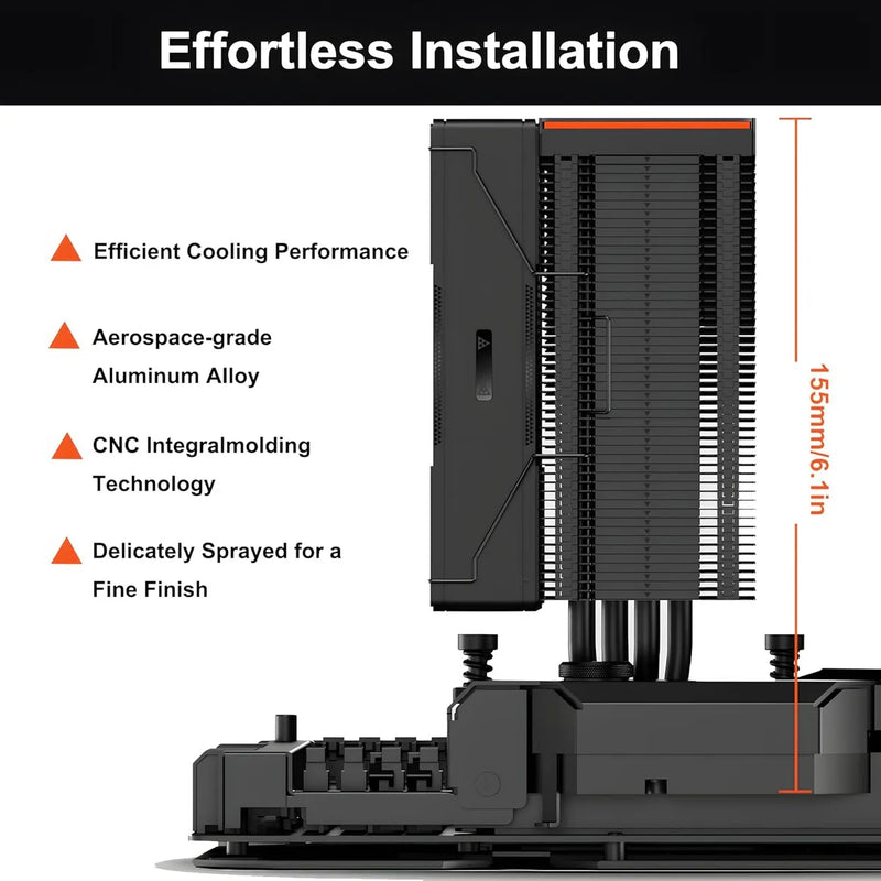 Disipador Pccooler Rz400 V2 Negro 240w Serie Cps Amd - Intel