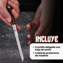 Cuchillo Ultra Afilado En Acero Inoxidable Carnicero Chef Marrón Oscuro