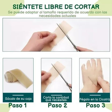Parche cinta Silicona Eliminación de Cicatrices Adhesivo