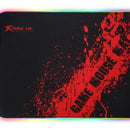 Mouse Pad Xtrike Me Gamer Iluminacion Y Base Antideslizante Color Negro