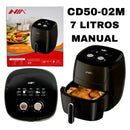 Freidora Sin Aceite Olla Air Fryer 7 Litros Extragrande Negro