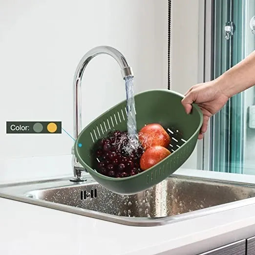 Escurridor Canasta Para Lavar Verduras Pvc Aaa