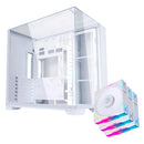 Chasis Lian Li O11 Vision Compact White + 3 Fan Tl 120mm Blanco