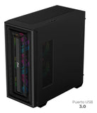 Chasis Gamer E-atx Argb 7 Coolers Argb Jx-125 War Hammer Negro