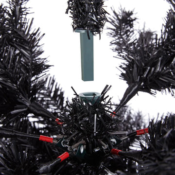 Yaheetech - Arbol De Pino Artificial De Halloween Negro De 6