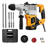 Taladro Rotomartillo Demoledor Perforador Accesorios 7 Jules - Amarillo - 50hz/60hz