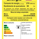 Combo Funcional Estufa De Empotrar 60x43 + Campana+ Horno Gn Color Negro