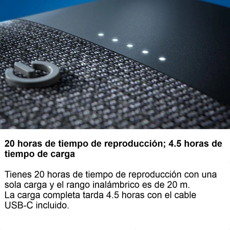 Kit Estéreo 2 Parlante Inalámbrico Philips Tas7505, 60w Ipx7 Negro