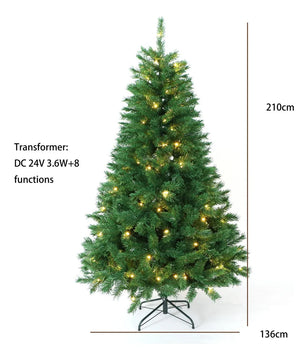 Árbol De Navidad 210 Cm 280 Led 1030 Ramas Dear Santa