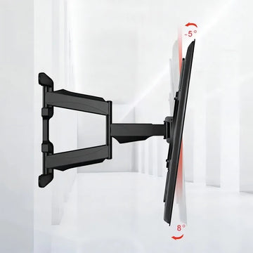 Soporte Articulado Cantilever P5 Para Tv 32 A 75 Pulgadas Led Lcd Smart Curvos Y Planos Movimiento Inclinable Base Estable Brazo Extensible Soporte Resistente Fácil Montaje Uso Residencial O Comercial
