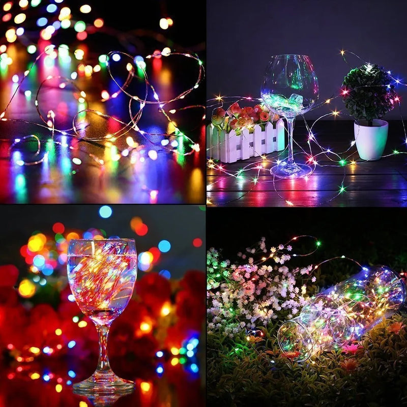 Extensión 100 Luces Navideñas Led Sf 33 Pies Con Control