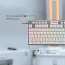 Teclado Mecanico Gamer Tkl Redragon Horus Blanco Switch Red