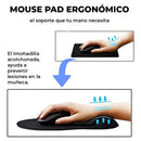 Mousepad Tapete Ergonomico Antideslizante Descanso Muñeca Color Negro