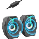 Altavoz Luces Led Rgb Audio Stereo Pc Reproductor Mp3 Ligero Diseño 1