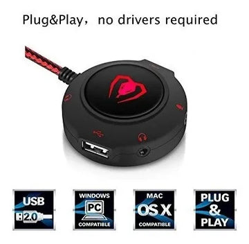 Tarjeta De Sonido Externa Micolindun Hubs Audio A Usb 3.5mm