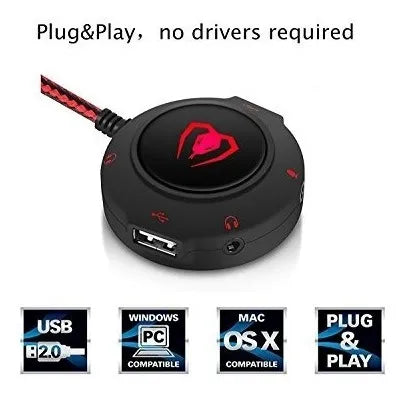 Tarjeta De Sonido Externa Micolindun Hubs Audio A Usb 3.5mm