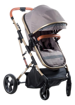 Coche Bebé Moises Plegable Ebaby Color Beige Chasis Dorado
