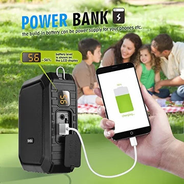 Shidu Amplificador De Voz Con Bluetooth 18 W Con Microfono C Black