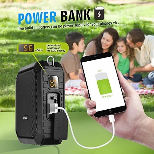 Shidu Amplificador De Voz Con Bluetooth 18 W Con Microfono C Black