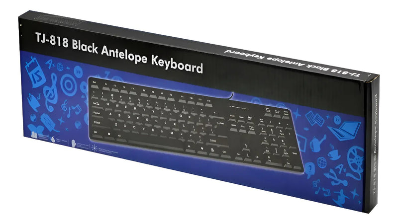 Teclado Antelope Conexión Usb Plug And Play, Tj-818 Negro