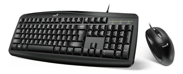 Kit de teclado y mouse Genius KM-200 Español de color negro