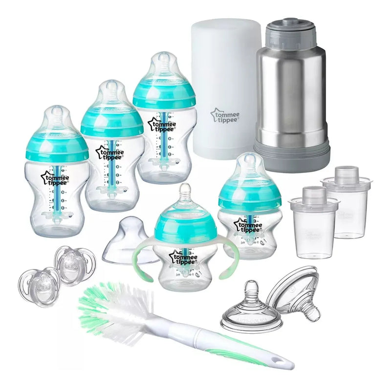 Set Teteros Anticolicos +termo Tommee Tippee 14 Piezas Azul Agua Marina