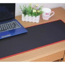 Mouse Pad Gamer Xl Para Pc Antideslizante Alfombrilla Cosida Negro Con Rojo Liso