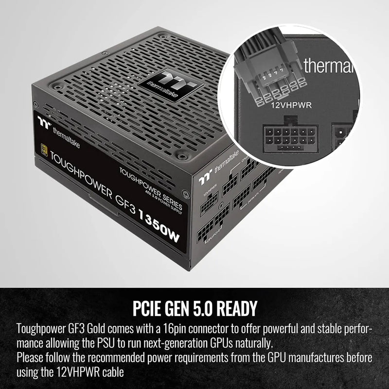 Fuente De Poder Thermaltake Thoughpower Gf3, Atx 3.0, 1350 W