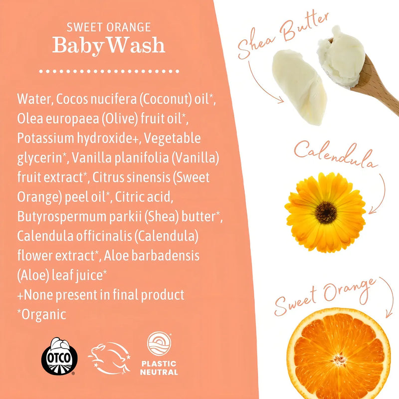 Jabón Espuma Naranja Dulce Para Bebés Earth Mama - Orgánico