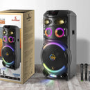 Parlante Cabina 15 Pulgadas 2 Mic Inalambricos 100w Ch-150 Negr