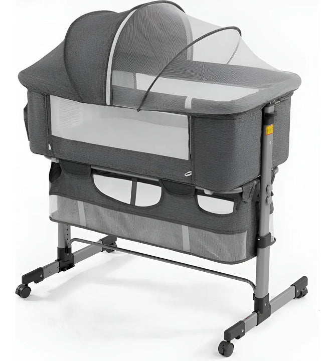 Cuna Para Bebé De Viaje 3 En 1 Nordmiex Junto Cama Moises Gris