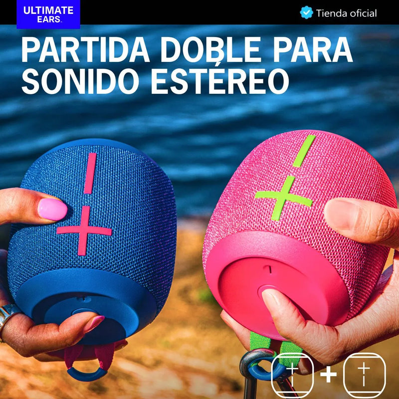 Ultimate Ears Wonderboom 3, Kit 2 Bocinas Impermeables, Blu Performance Blue