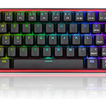 Teclado Mecánico Redragon Fizz Pro K616 Rgb Wireless Dual Color Del Teclado Negro Idioma Español Latinoamérica