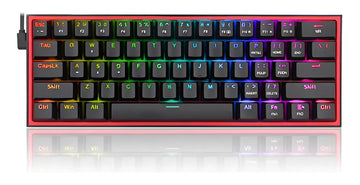 Teclado Mecánico Redragon Fizz Pro K616 Rgb Wireless Dual Color Del Teclado Negro Idioma Español Latinoamérica