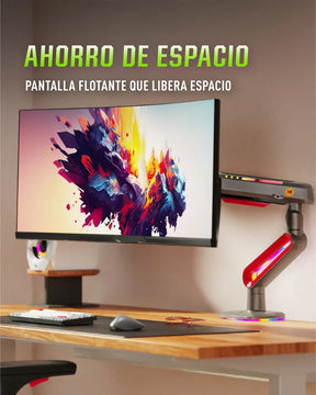 Soporte Monitor Gamer Nb L60 Luz Led 32 A 60 Pulgadas Color Matte Charcoal