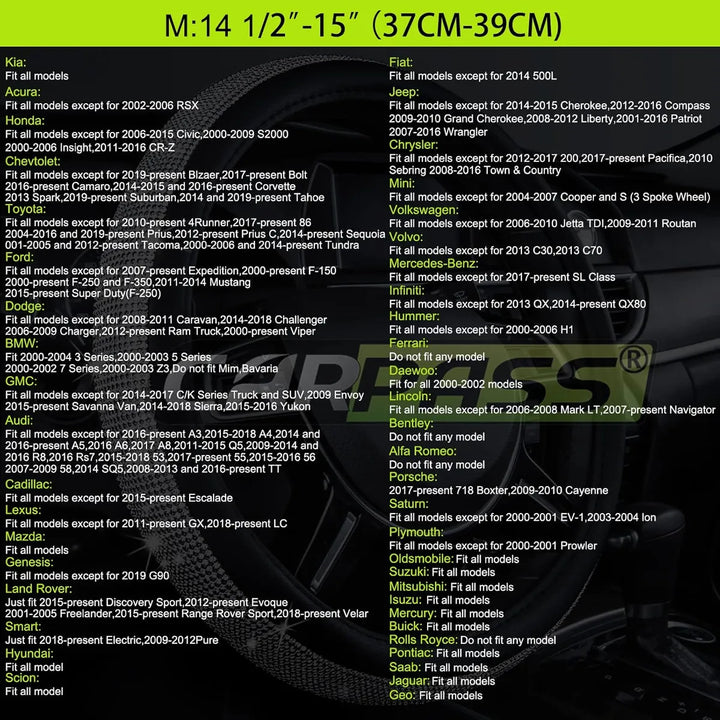 Cubierta De Volante De Cuero Brillante Ultra Elegante