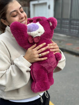 Peluche Oso Lotso Dormilón Acostado Grande 50cm Morado