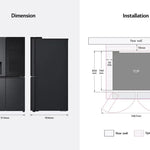 Nevecón Lg Side By Side Instaview Thinq 638 Lt Plata Negro