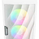 Armario Antec Df700 Flux Mesh de vidrio templado para jugadores, 5 x 120 mm, color blanco