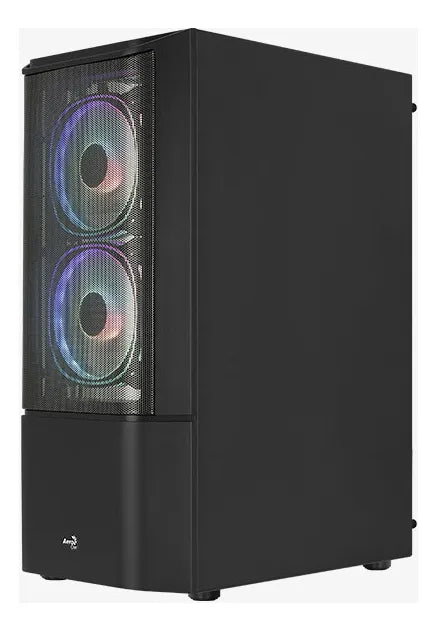 Gabinete Gamer Aerocool Quantum Mesh 3 Ventiladores Argb Negro