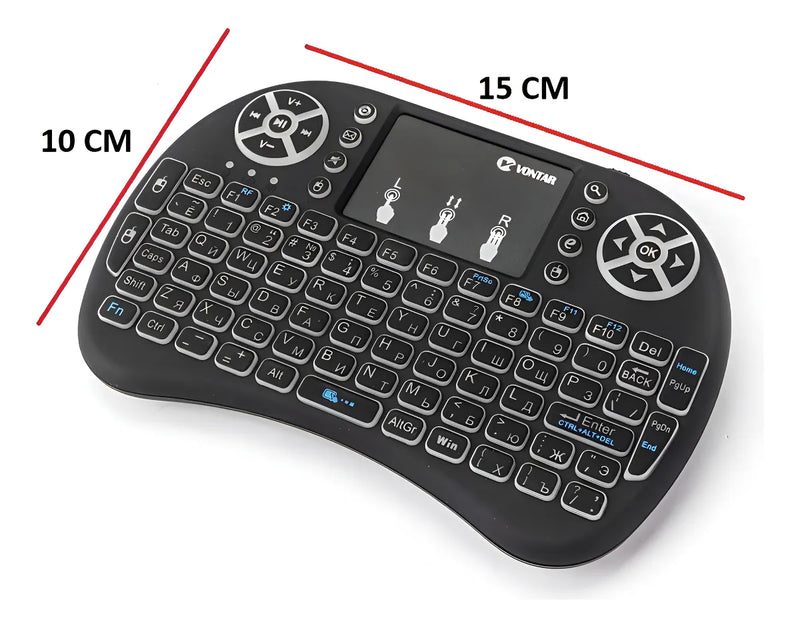 Mini teclado de control Wifi con panel táctil LED
