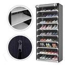 Zapatera Closet De 9 Niveles Armable Color Negro