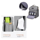 Mochila de maternidad para bebés con cambiador y USB, color negro, diseño de tela lisa