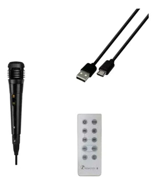 Parlante Musical Portátil Bluetooth Micrófono Luz Led Bafle