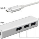 Adaptador De Red Tipo C A Rj45 Ethernet 3.0 + Hub 3.0 4en1