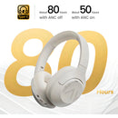 Haylou S30 Pro Anc Audífonos Diadema Gamer Inalámbricos/con Micrófono, Bluetooth 5.4, Llamadas Manos Libres, Cancelación De Ruido Adaptativa De - 43db, Controlador 40mm, 80h Reproducción, Blanco