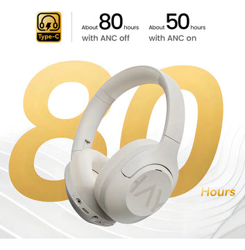 Haylou S30 Pro Anc Audífonos Diadema Gamer Inalámbricos/con Micrófono, Bluetooth 5.4, Llamadas Manos Libres, Cancelación De Ruido Adaptativa De - 43db, Controlador 40mm, 80h Reproducción, Blanco