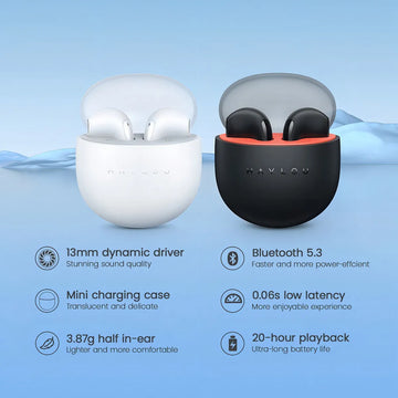 Haylou Audífonos In-ear Inalámbricos, Bluetooth 5.3, Negro, X1 Neo True