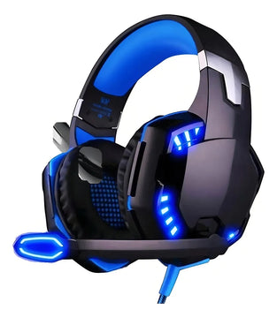 Audifonos Diadema Cascos Gamer Para Pc Ps4 Y Xbox One Pro 52 Bits Color Azul